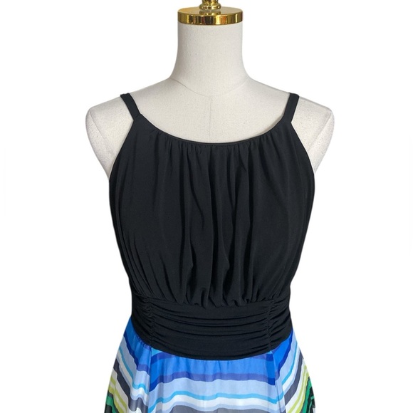 SANGRIA Y2K Striped Fairy Handkerchief Hem Sleeveless Dress Size 10 Whimsical - Picture 5 of 10